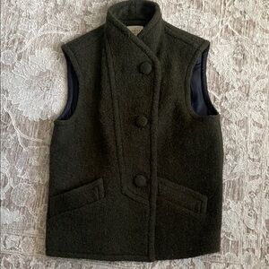 Sezane Dark Olive Wool Vest